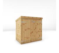 3 x 5 Ft Tongue & Groove Pent Mower Store - L103.3 x W144 x H143.6 cm Mercia Brown One Size