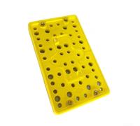 3 x 5 Inch Orbital Air Sander Backing Pad - PU Sanding Backup Pad, 12 mm Thick, for 3.14 x 5.23 in (80 x 133 mm) Sanding Sheets, Yellow/Black