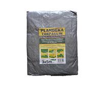 3 x 5 m GREY 110g/m2 Tarpaulin Ground Sheet with metal rings Covers Sunshading Hammock Tent Portable Waterproof Cover Cloth Car roof Lightweight For Outdoor Hiking Camping