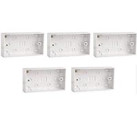 3 x 5 x Surface Mounted Back Box 25mm Wall Pattress Double 2 Gang Electrical Socket