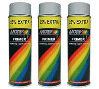 3 x 500 ml Motip Primer Grey Spray Can Car Paint