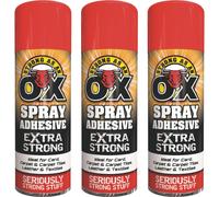 3 x 500ml Adhesive Spray Strong for Card Carpet tiles Extra Strong
