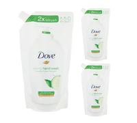 3 x 500ml Dove Go Fresh Cucumber & Green Tea Liquid Hand Wash Refill