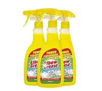 3 x 500ml Elbow Grease All Purpose Degreaser Spray Lemon Scent Solvent Free Power Performance Cleaner for Kitchen, Bathroom, Fabrics, Metals & Plastics