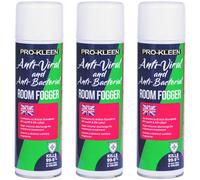 Pro-Kleen Anti-Viral and Anti-Bacterial Fogger with High Volume Discharge - Sanitises and Disinfects Rooms - Perfect for Schools, Offices and More - 70% Alcohol Content (3 x 500ml)