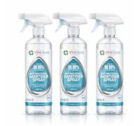 3 x 500ml Sanitiser Spray - Antibacterial Alcohol Hard Surface Disinfectant Sanitiser - 80% Pharma Grade - Viral Eliminating Rubbing Formula,Effective Against 99.9% of Viruses and Bacteria (Pack of 3)