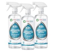 3 x 500ml Vira Safe 80% Pure Rubbing Alcohol Antiseptic Spray 500ml - Multipurpose Cleaning & Disinfecting Solution for Home, First Aid, Electronics, Glass & Stainless Steel (3 x 500ml)