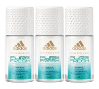 3 x 50ml Adidas Active Skin & Mind 24H Deodorant Roll On - Pure Fresh