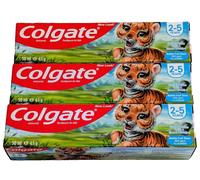 3 x 50ml Colgate Toothpaste Toddler Kids Bubble Fruit Anticavity For 2-5 Years