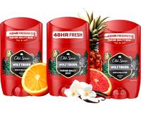 3 x 50ml Old Spice WOLFTHORN Deodorant Deo Stick 50ml - WILD CITRUS Scent - NEW