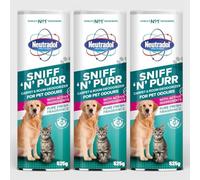 3 x 525g Neutradol Sniff ’N’ Purr PET CARPET & Room Deodoriser - Powerful Pet Odour Eliminator for Dogs & Cats - Carpet & Room Freshener - Pure Fresh Fragrance