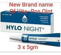 3 X 5gm Hylo Night (previoualy known as VitA-POS) Eye Ointment Preservative Free
