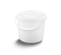 3 x 5L Plastic Bucket Pail + Handle & Lid - Heavy Duty ¦ Food Grade BPA Free ¦ Multi-use Fermentation Feed Dry Food Liquid Chemicals Hydroponics Storage Container
