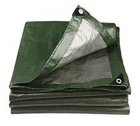 3 x 6m Tarpaulin Waterproof Heavy Duty for Outdoor 105GSM UV/Tear Resistant | Thick PE Tarp Sheet Cover with Reinforced Grommets for Garden Furniture, Vehicles Protection & Camping Ground - Green