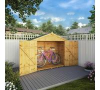 Mercia 3' x 7' Apex Bikestore, Brown