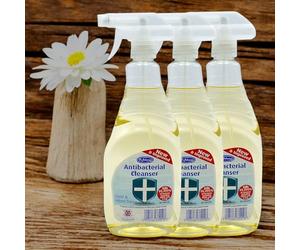 3 x 750ml Dr Joĥnson's Antibacterial Cleanser Spray With New Formula guaranteed to kill 99.9% of all known germs including MRSA(2250ml)