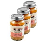 3 x 75g Potted Salmon Sandwich Spread Paste Jars, Made in The UK