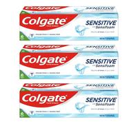 3 x 75ml Colgate Sensitive Sensifoam Whitening Toothpaste - Provides Sensitivity Relief, Fresh Breath, and Supports Strong Teeth and Gums.