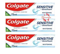3 x 75ml Colgate Sensitive with Sensifoam Whitening Toothpaste