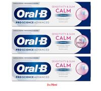 3 x 75ml Oral-B PRO SCIENCE ADVANCE Sensitivity & Gum CALM ORIGINAL Toothpaste