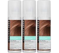 3 x 75ml Root Perfect Instant Root Concealer Spray - Light Brown