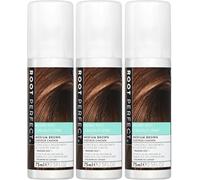 3 x 75ml Root Perfect Instant Root Concealer Spray - Medium Brown