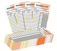 Reading List Bookmark Tracker 3 x 8 Personal Libraries Reading Page Cards Book Tracker Notecards Reading Log for Reading Student Lover Readers Literary Gifts,Book Accessories 50 Pcs