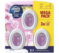 3 x 8ml Ambi Pur Bathroom Air Freshener - Flowers and Spring