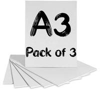 3 x A3 Canvas Boards - 29cm x 42cm Artist Painting Panels - Premium Triple Primed 100% Cotton Blank Canvas Board for Acrylic & Oil Paint - Acid-Free Art Canvases for Painting - Multipack