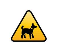 3 x A4 Beware Of Dog Safety Warning Sign - Waterproof Self-Adhesive Vinyl