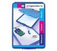 3 X A4 Plastic Compact Clipboard Paper Storage Box File Clear