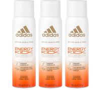3 x Adidas 24H Compressed Deodorant 100ml - Energy Kick (Mandarin)