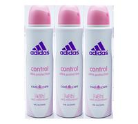 3 x Adidas Cool & Care 48hrs Women's Antiperspirant Body Spray - Control Ultra Protection