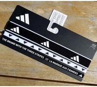 3 x ADIDAS Sports HEADBANDS Black / White Running Gym Yoga ONE SIZE FITS MOST