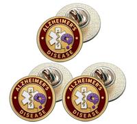 3 x Alzheimer`s Disease Medical Awareness (BU27) Lapel Pin Badges
