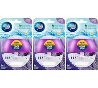3 x Ambi Pur Toilet Liquid Rim Block (Holder + Refill 55 ml) - Lavender & Rosemary