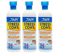 3 x API Stress Coat Aquarium Water Conditioner 473 ml Bottle