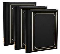 3 x Arpan Self Adhesive Large Photo Albums Totaling 60 Sheets 120 Sides - (Black)