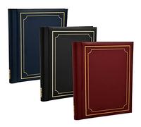 ARPAN Self Adhesive Large Photo Albums, Totaling 60 Sheets 120 Sides - (Black/Bleu/Red), 27.9 X 22.9 cm