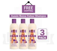 3 x Aussie Bonza Colour Hair Shampoo 300ml For Coloured Hair Bright&Shiny Finish