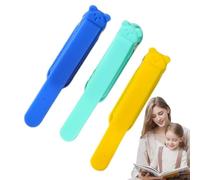 3 x Automatic Silicone Bookmarks - Convenient Page Marker Clips for Reading | Smart Bookmark Set for Book Lovers, , Easy to Use Silicone Bookmarks, Great