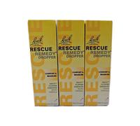 3 X Bach Rescue Remedy 20ml, (60ml Total) BBE 02/2030