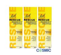 3 X Bach Rescue Remedy Dropper 20ml | Stress & Emotional Support