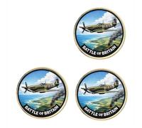 3 x Battle Of Britain Spitfire (BU26) Lapel Pin Badges