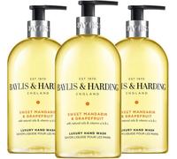 3 X Baylis & Harding Mandarin/grapefruit Wash Luxury Hand Wash In 500Ml Bottles