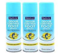 3 x Beauty Formulas Feet Care Odour Control Foot Spray 150ml