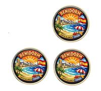 3 x Benidorm Spain (BU26) Lapel Pin Badges