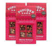 3 x Berry-Licious 80g Gourmet Popcorn Shed's | Chocolate and Raspberry Flavoured Fruit Popcorn | Popcorn Gift, Pack of 3