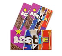 3 x Bestie Chocolate Bar Wrapper - Get Well Soon Gifts, Teacher Gifts, Funny Gifts for Women, Men, Teachers Birthday Present Rude Joke Secret Santa (Chocolate not included)
