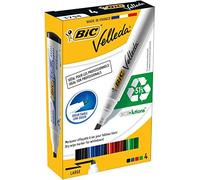 3 X Bic Velleda 1751/1754 Whiteboard Marker Chisel Tip Line Width 3.7-5.5mm Assorted Ref 11990017 [Pack of 4]